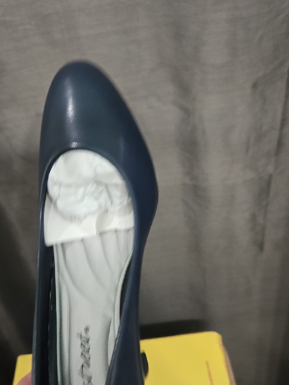 Navy Round-Toe Heels - Picture 6 of 11